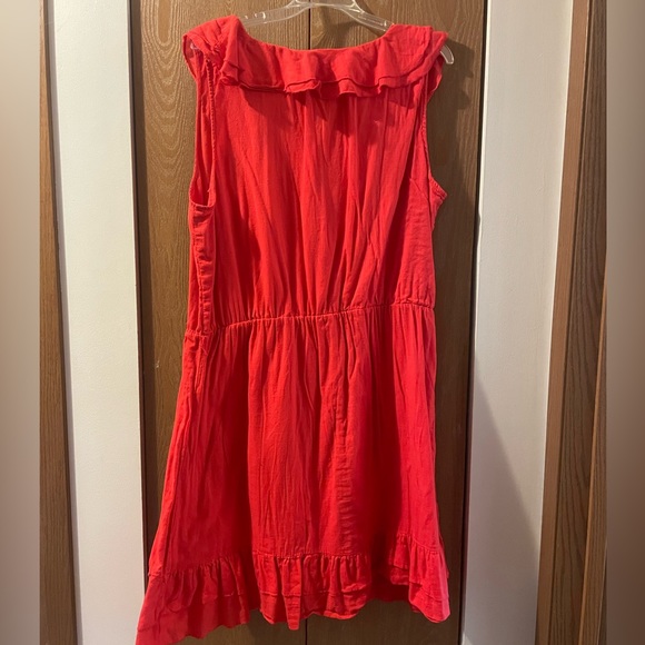 Old Navy Women’s Ruffle Dress, size XL, color: reddish orange - Picture 2 of 3